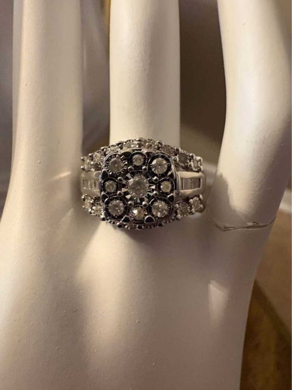 0.5 CT Mined Diamond Ring Sterling Silver 925